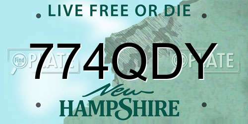 774QDY New Hampshire License Plate