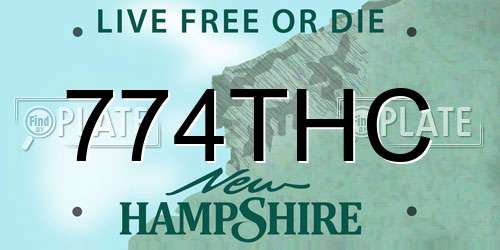 774THC New Hampshire License Plate