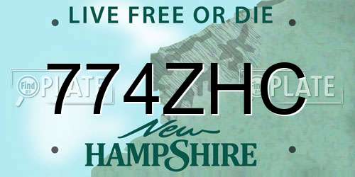 774ZHC New Hampshire License Plate