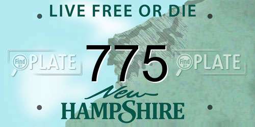 775 New Hampshire License Plate