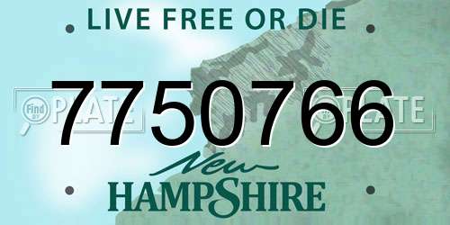 7750766 New Hampshire License Plate