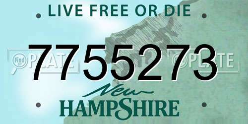 7755273 New Hampshire License Plate