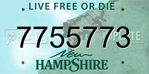 7755773 New Hampshire License Plate