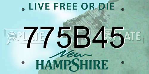 775B45 New Hampshire License Plate