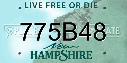 775B48 New Hampshire License Plate