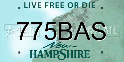 775BAS New Hampshire License Plate