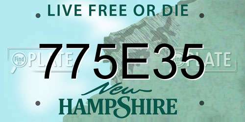 775E35 New Hampshire License Plate