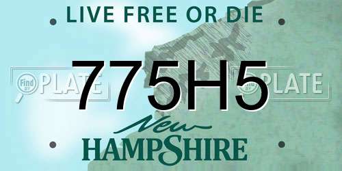 775H5 New Hampshire License Plate