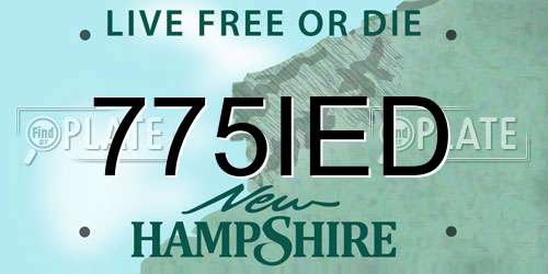 775IED New Hampshire License Plate