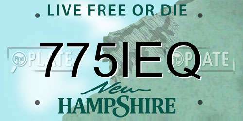 775IEQ New Hampshire License Plate