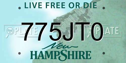 775JT0 New Hampshire License Plate