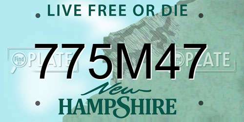 775M47 New Hampshire License Plate