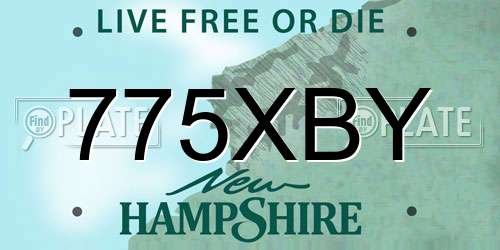 775XBY New Hampshire License Plate