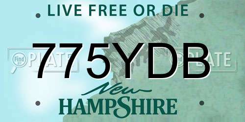 775YDB New Hampshire License Plate