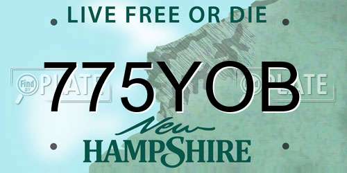 775YOB New Hampshire License Plate