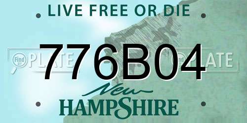 776B04 New Hampshire License Plate