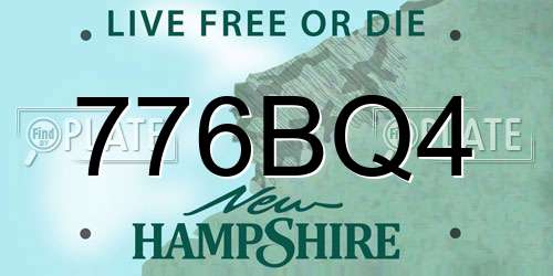 776BQ4 New Hampshire License Plate