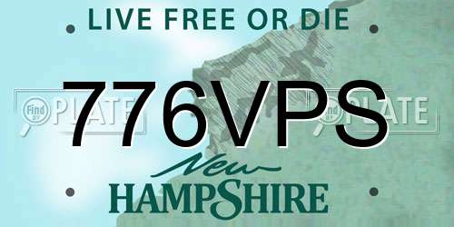 776VPS New Hampshire License Plate