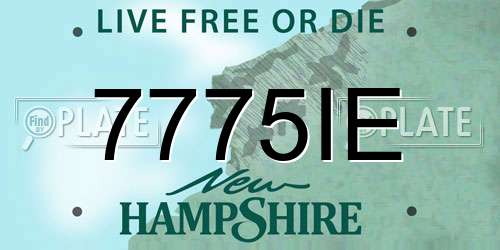 7775IE New Hampshire License Plate