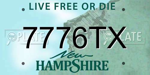 7776TX New Hampshire License Plate