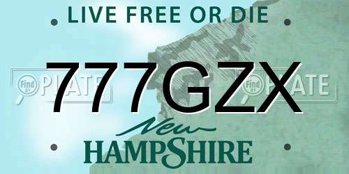 777GZX New Hampshire License Plate