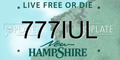 777IUL New Hampshire License Plate