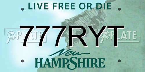 777RYT New Hampshire License Plate