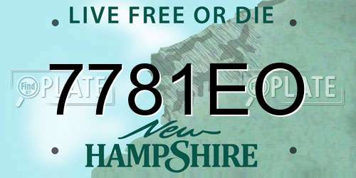 7781EO New Hampshire License Plate