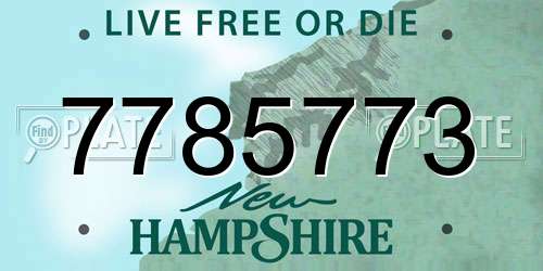 7785773 New Hampshire License Plate