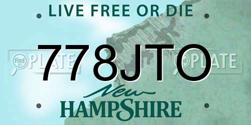 778JTO New Hampshire License Plate