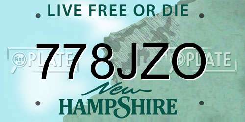 778JZO New Hampshire License Plate
