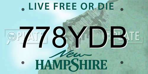778YDB New Hampshire License Plate