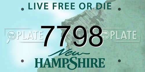 7798 New Hampshire License Plate