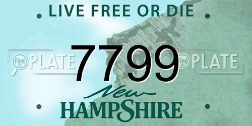 7799 New Hampshire License Plate