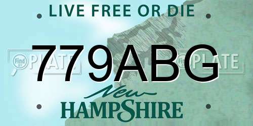 779ABG New Hampshire License Plate