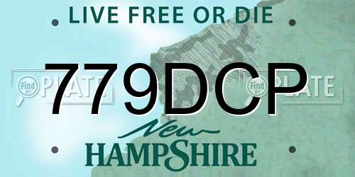 779DCP New Hampshire License Plate