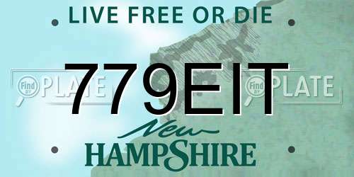 779EIT New Hampshire License Plate