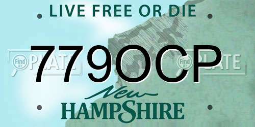 779OCP New Hampshire License Plate