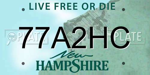 77A2HC New Hampshire License Plate