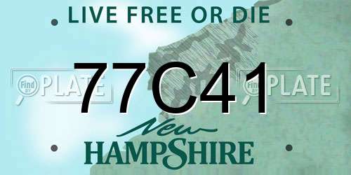 77C41 New Hampshire License Plate