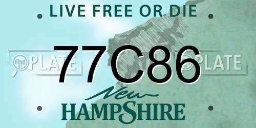 77C86 New Hampshire License Plate