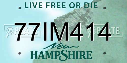 77IM414 New Hampshire License Plate