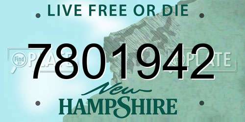 7801942 New Hampshire License Plate