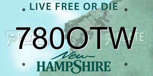 780OTW New Hampshire License Plate