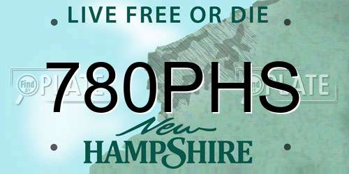 780PHS New Hampshire License Plate