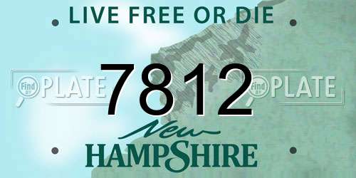7812 New Hampshire License Plate