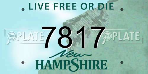 7817 New Hampshire License Plate