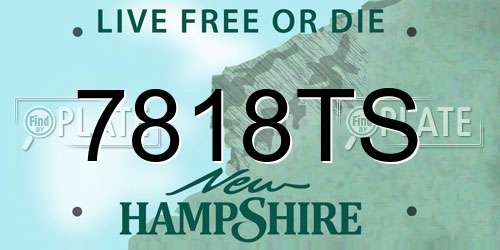 7818TS New Hampshire License Plate