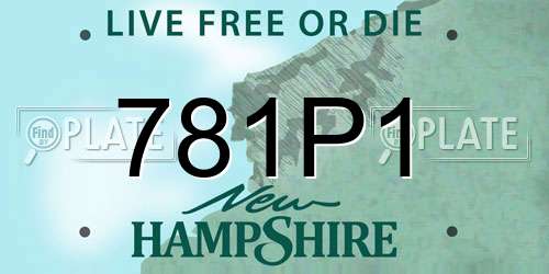 781P1 New Hampshire License Plate
