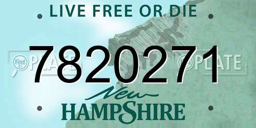 7820271 New Hampshire License Plate